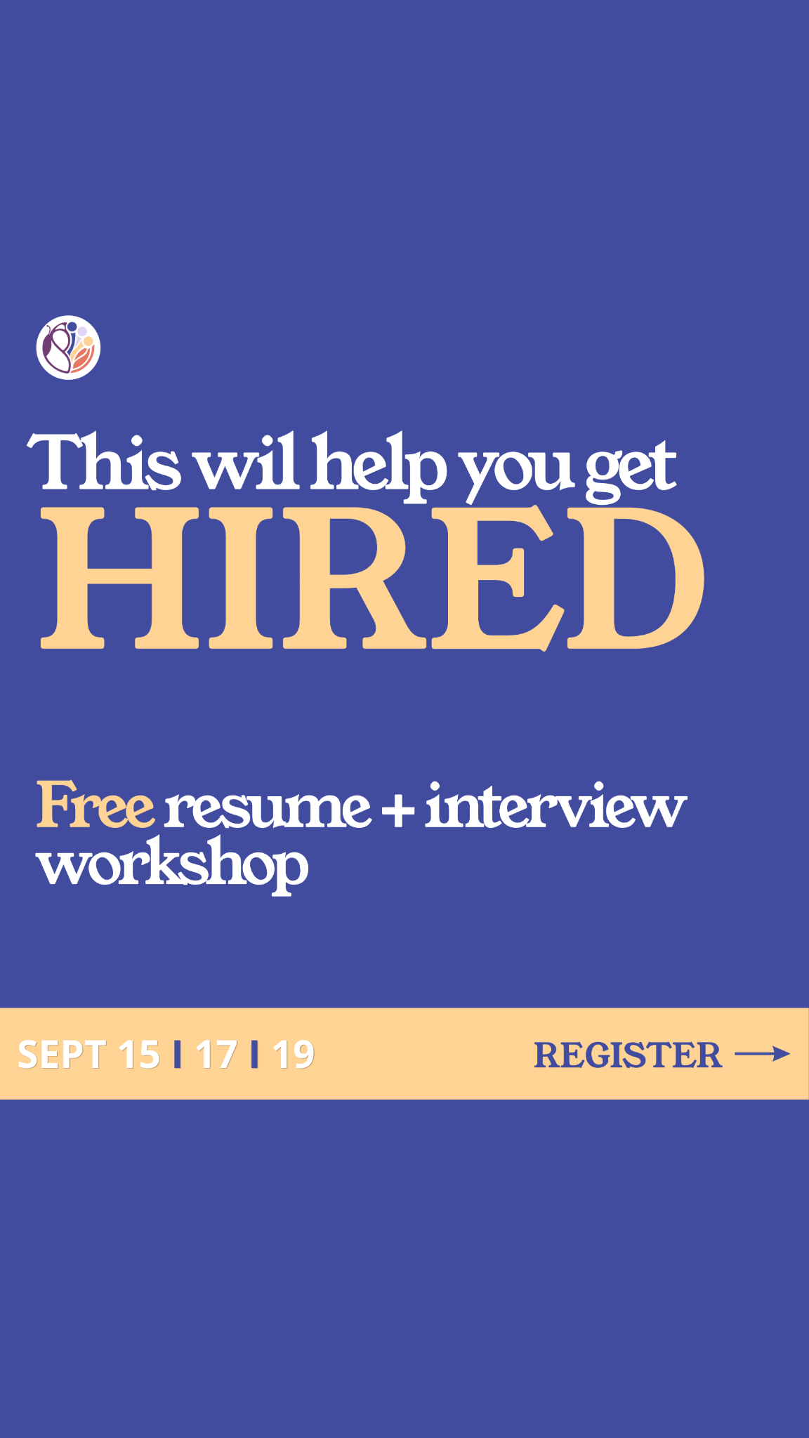 Danika Community Development Inc. Facebook ad: Free Resume & Interview Workshop