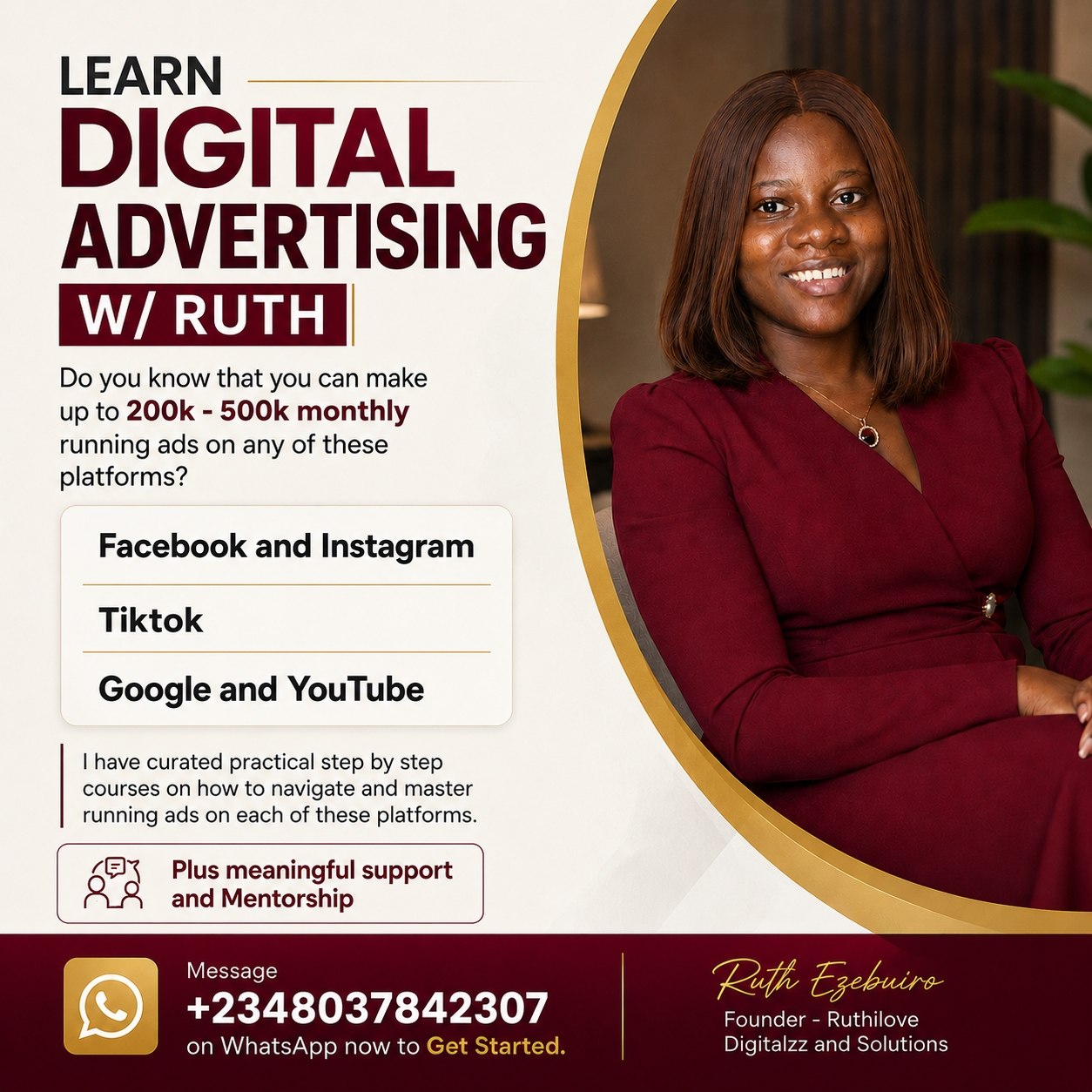 Ruthilove Digitalzz and Solutions Facebook ad