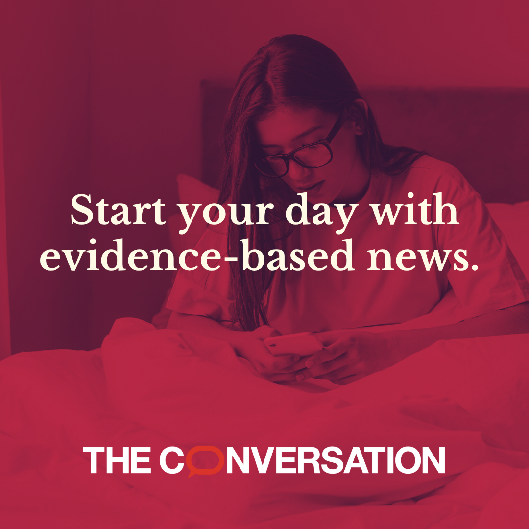 The Conversation Australia + NZ Facebook ad from May 28, 2026