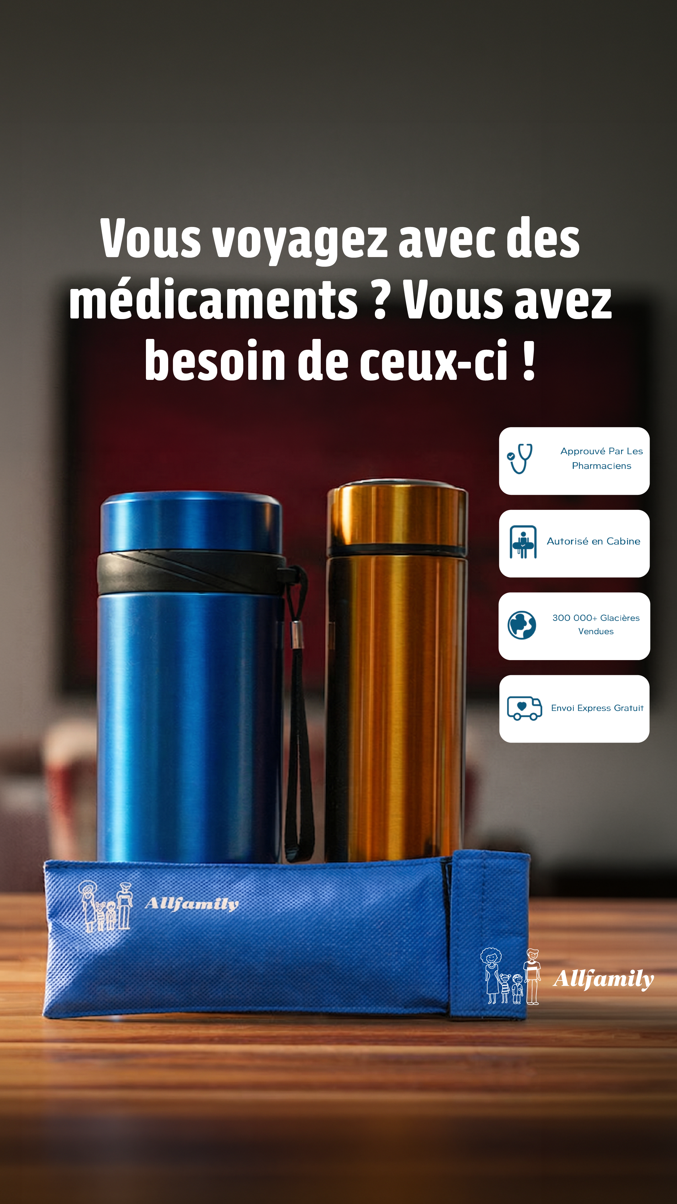 4AllFamily Facebook ad: Glacière Médicale Portable pour Insuline & Médicaments