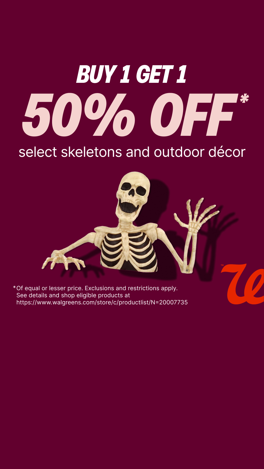 Walgreens Facebook ad: Time to get spooky
