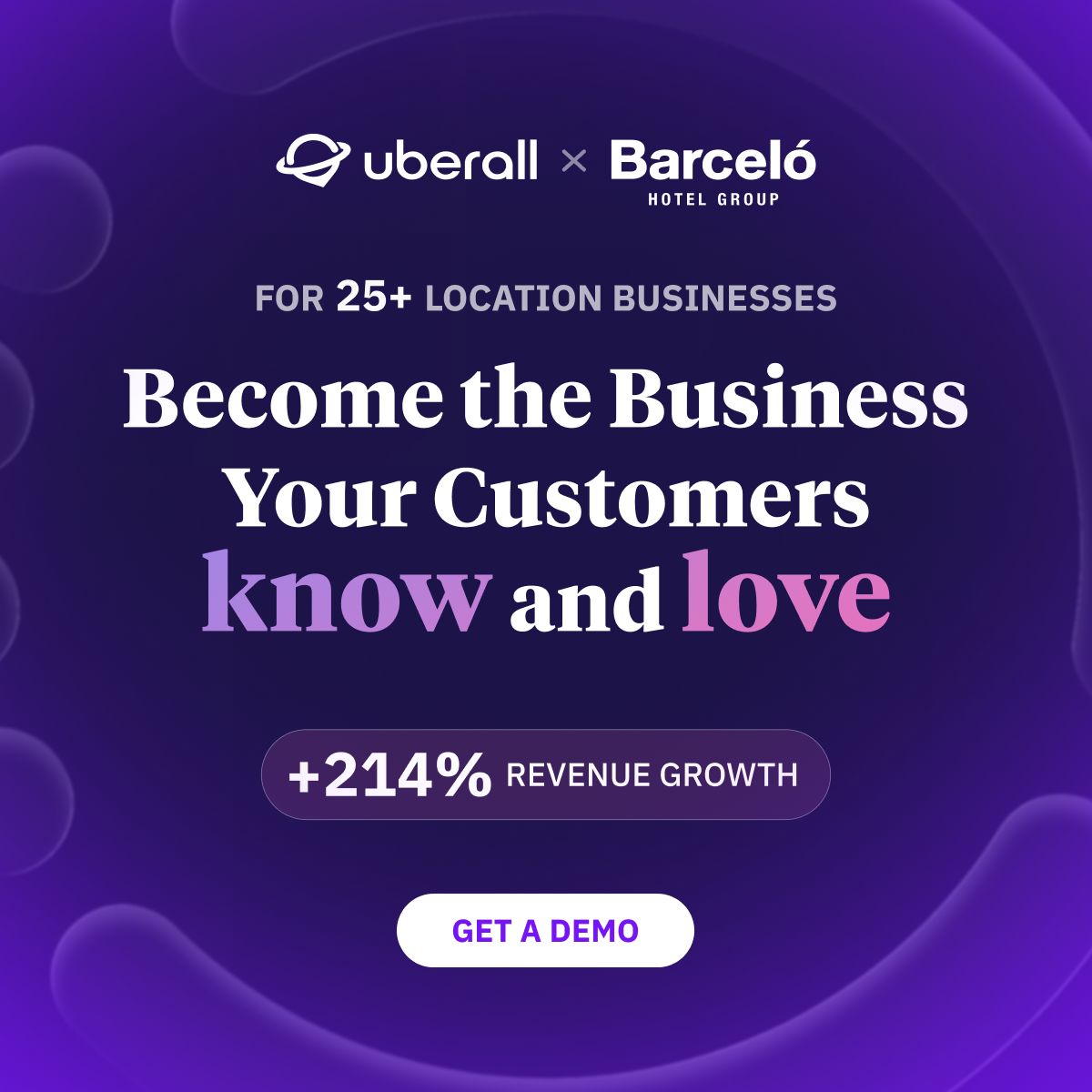 Uberall Facebook ad: Celebrate Better Revenue with Uberall