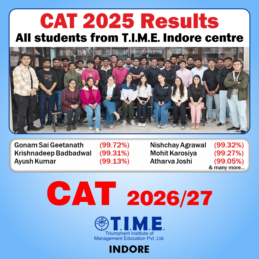 T.I.M.E. (Triumphant Institute of Management Education) Facebook ad: • CAT 2025 proved it again