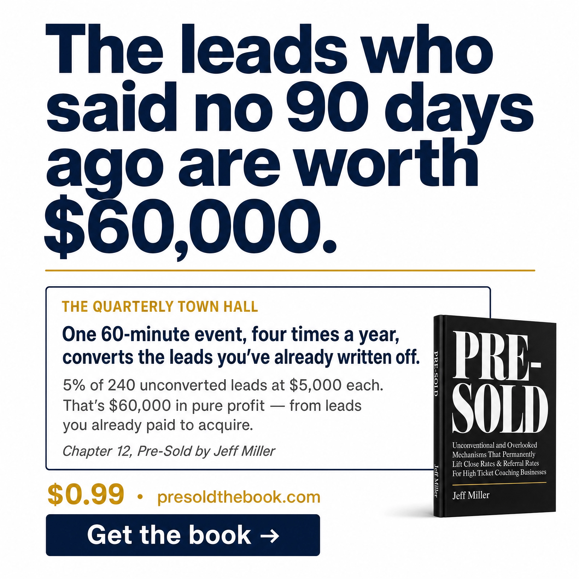 Jeff Miller - Online Business Coach Facebook ad
