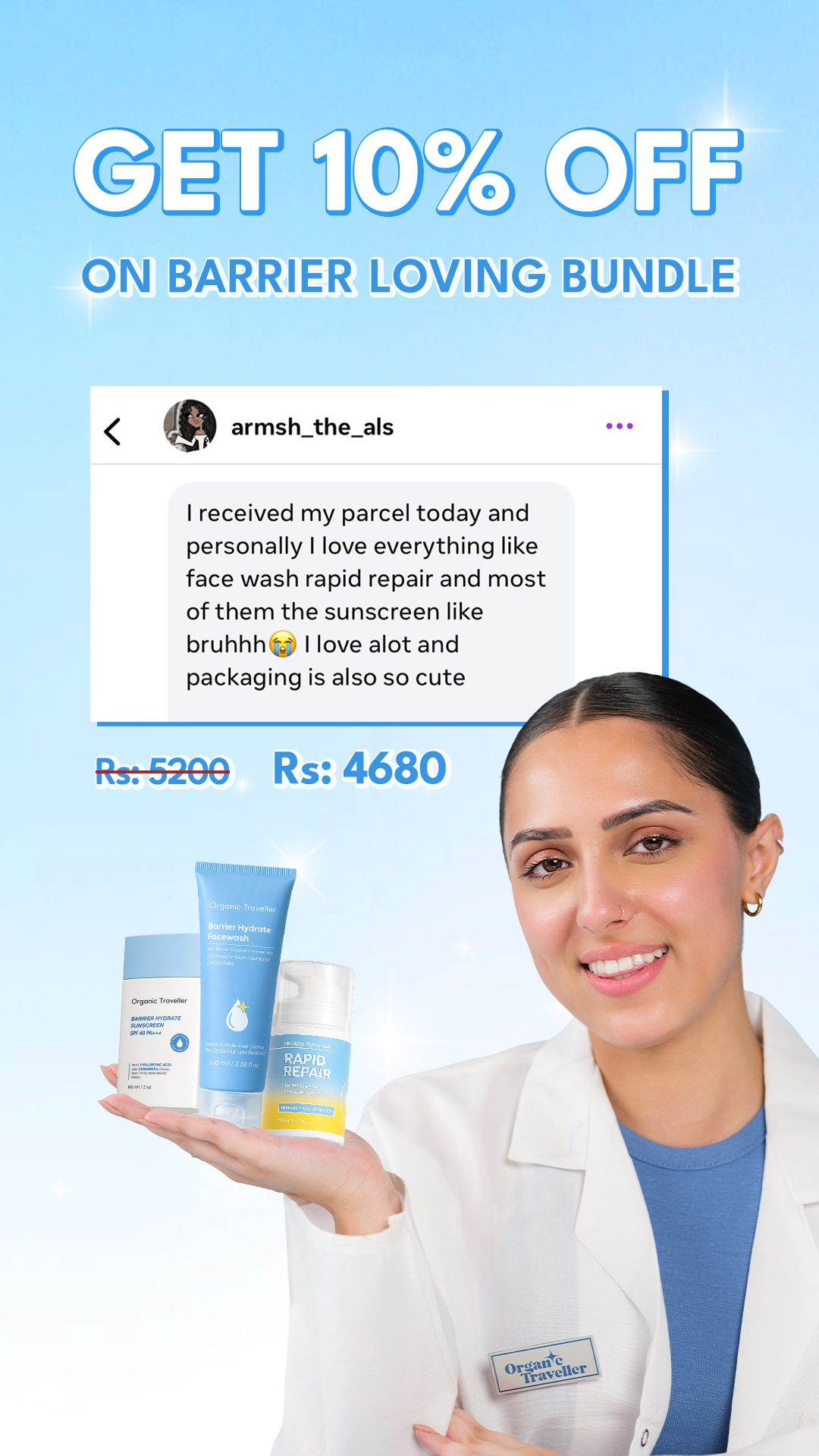 Organic Traveller - Skincare Facebook ad
