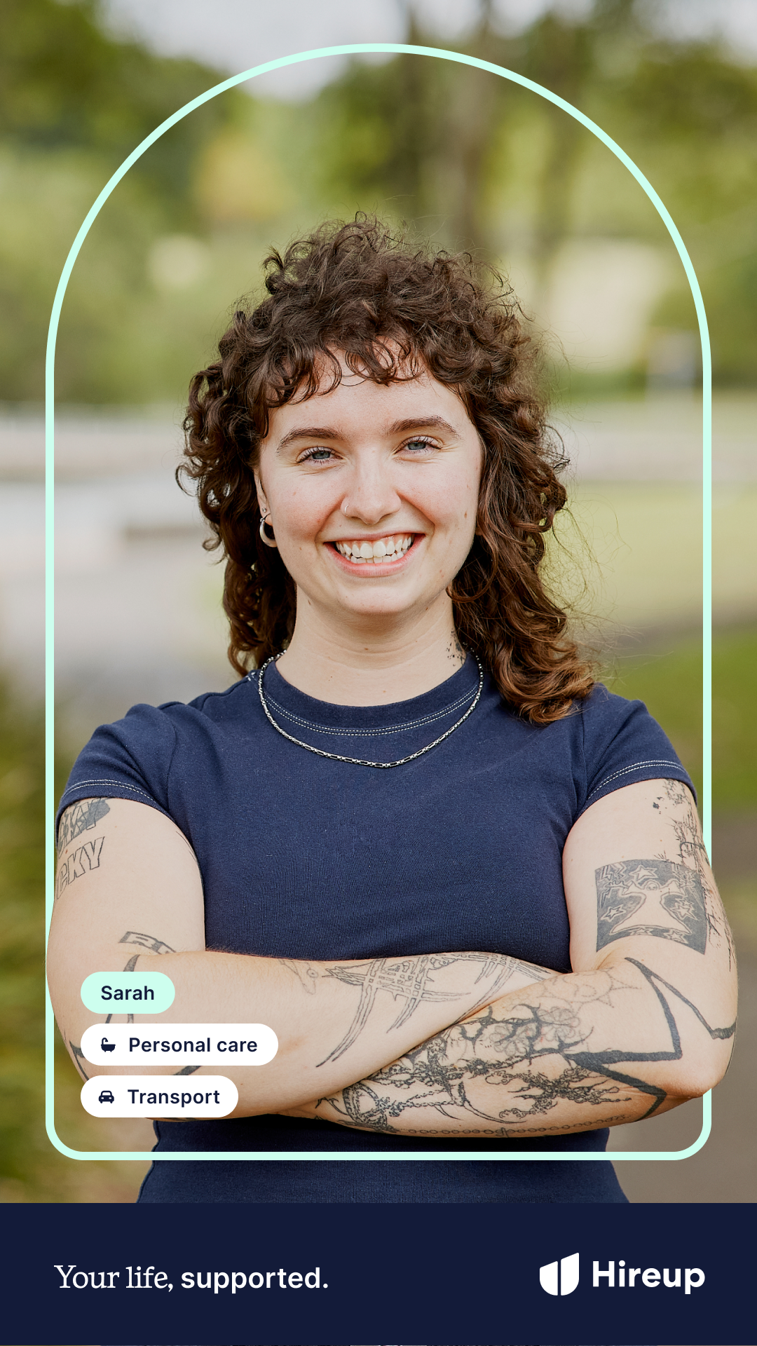 Hireup Facebook ad: Search for support workers near you