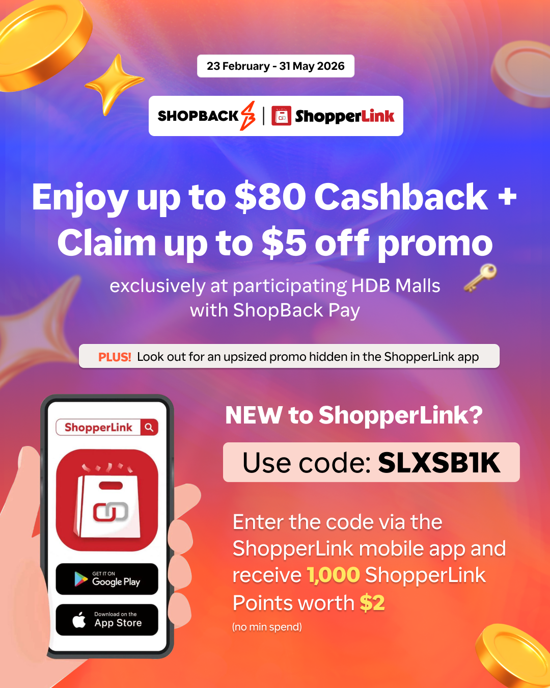 ShopBack Facebook ad: Cashback, Promo Codes + Vouchers | ShopBack SG