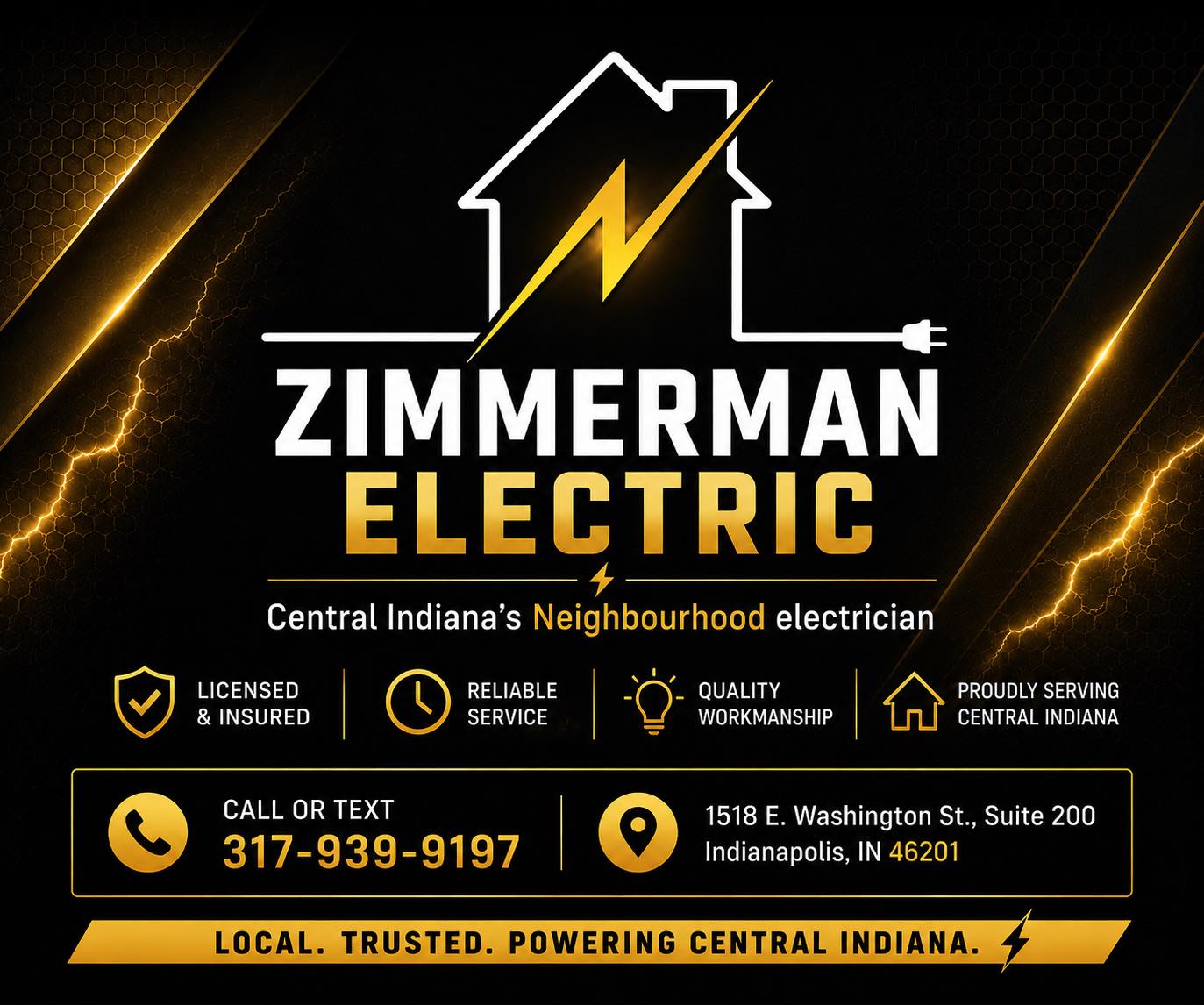 Zimmerman Electric Indy Facebook ad: Need an electrician you can actually count on?