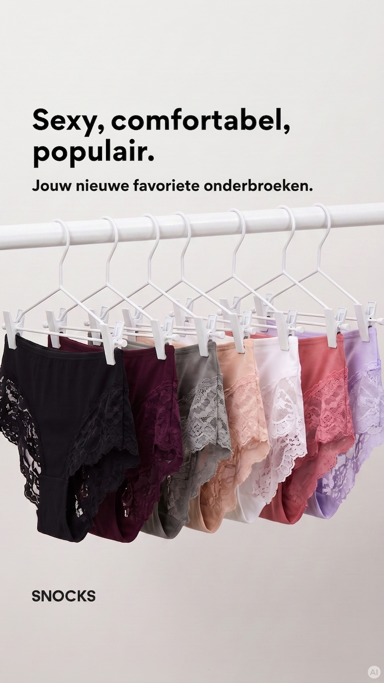 Snocks Facebook ad: Onze Hipsterslips met sexy, maar simpele kanten details Nu…