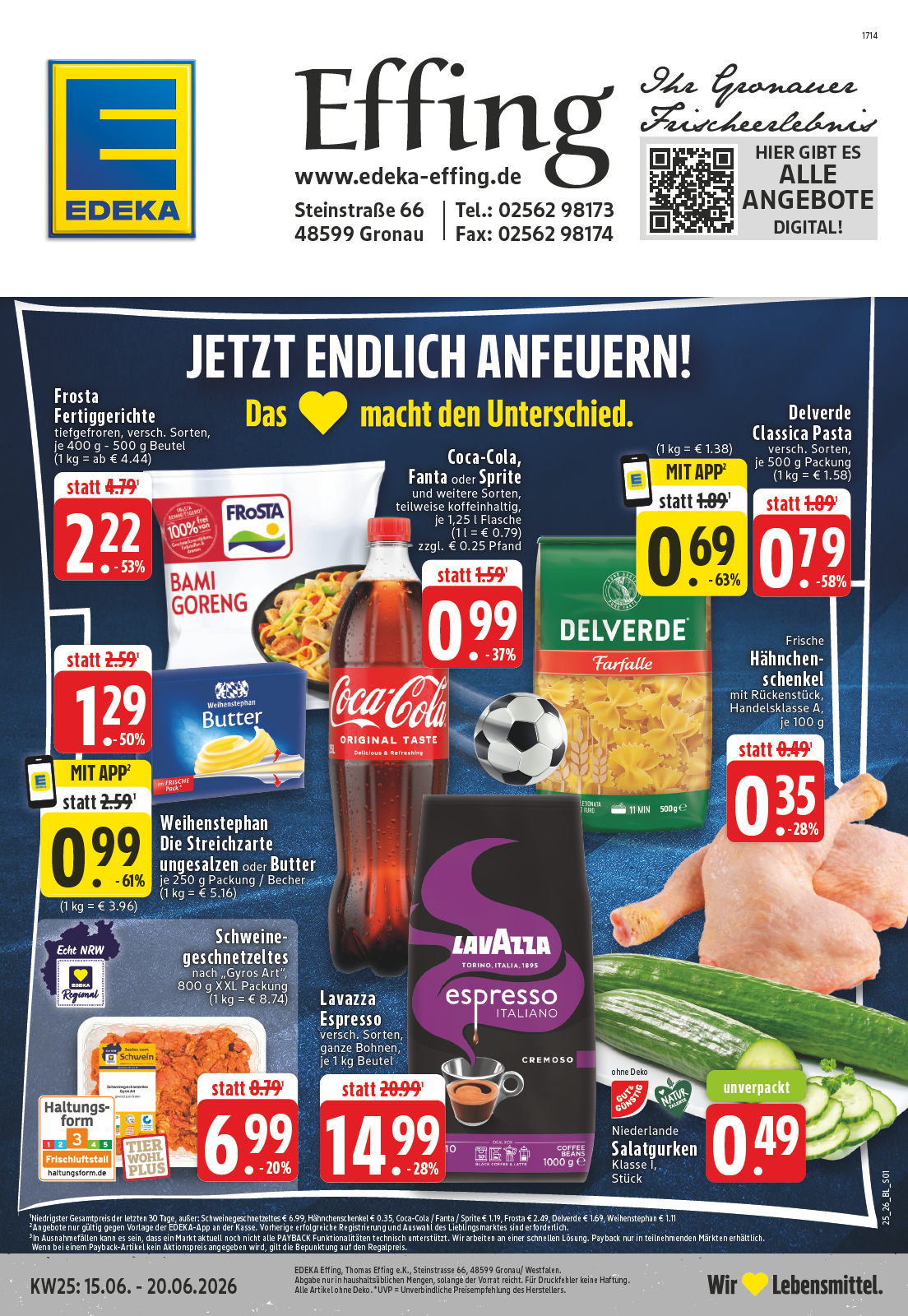 EDEKA Effing Facebook ad: Spitzenangebote der Woche!, weekknallers!