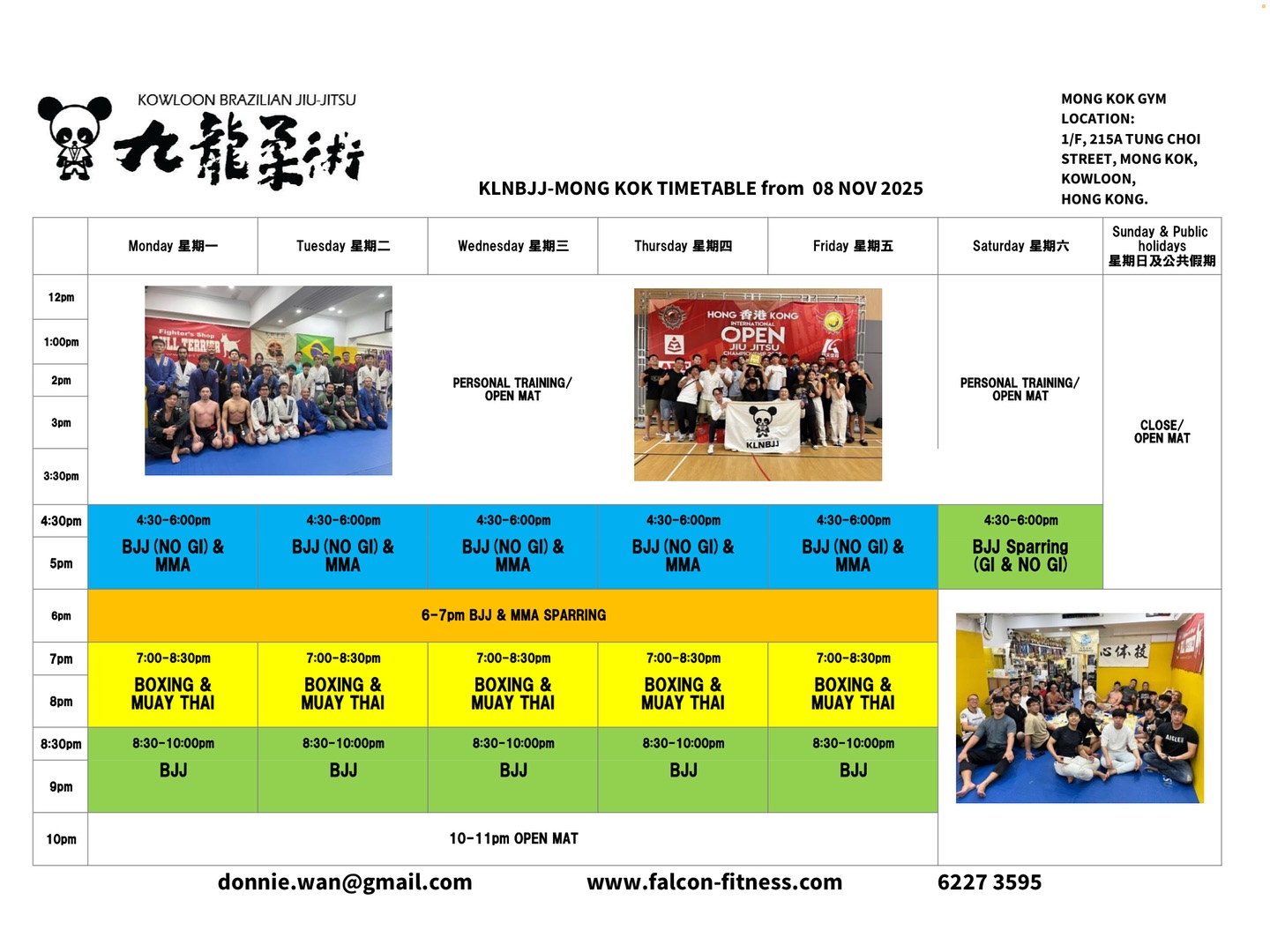 九龍柔術旺角館 Klnbjj Mongkok Facebook ad: NEW TIMETABLE 歡迎試堂!二人同行迎新優惠50%OFF!…