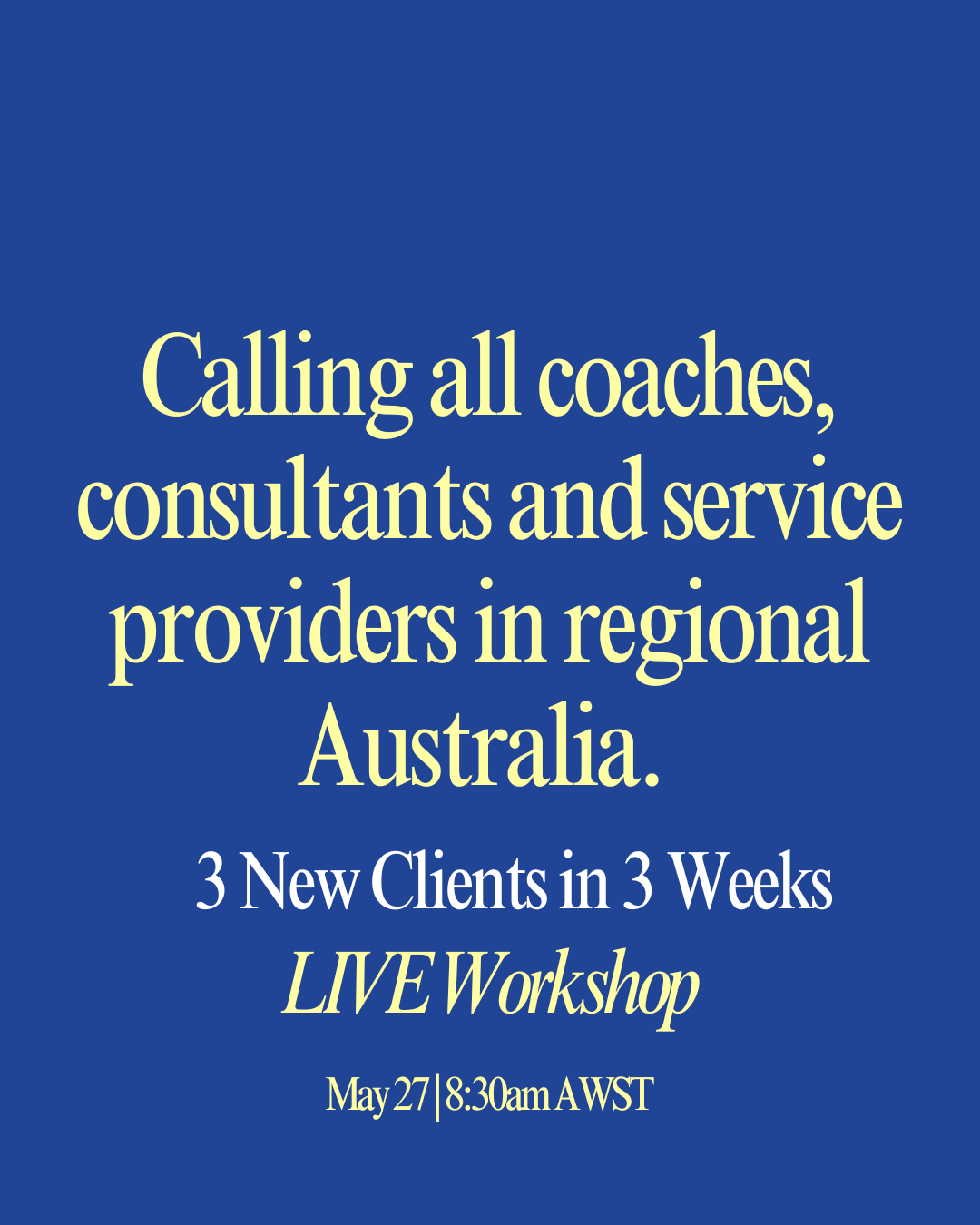 Tori Kopke - The Rural Business Coach Facebook ad: [May 27] For Regional Business Women