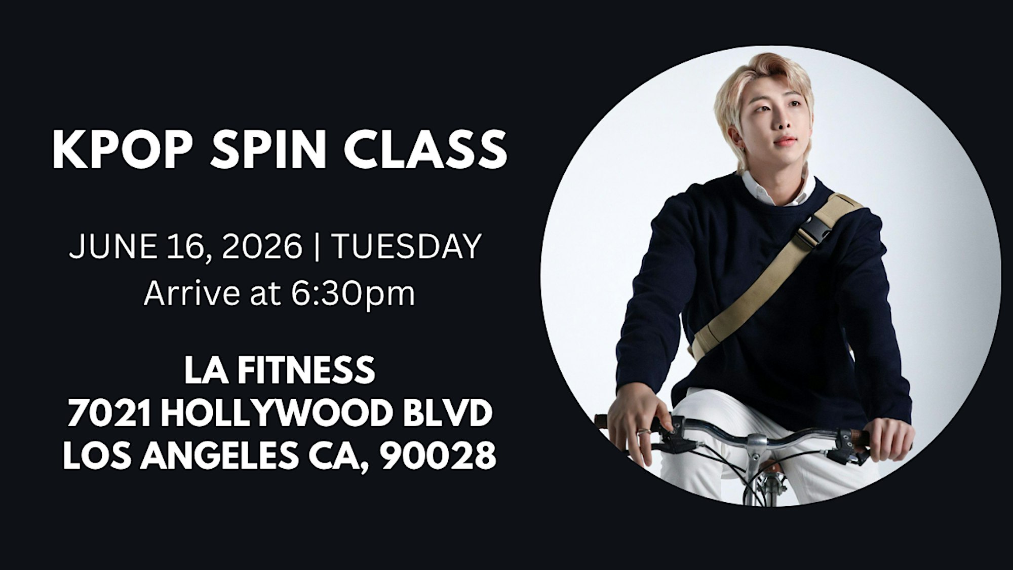 CD + The Playas Facebook ad: KPOP SPIN CLASS | OPEN HOUSE