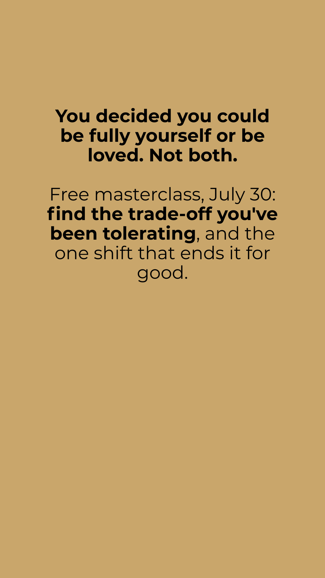 The Sovereign Legacy Group Facebook ad: Free Live Masterclass, July 30