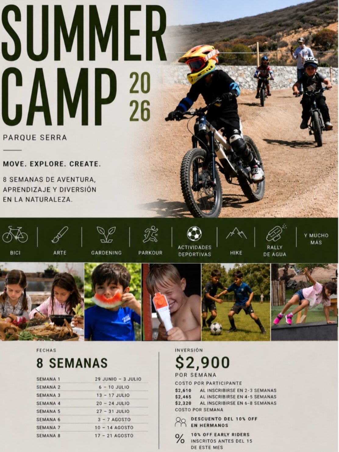 Parque Serra Facebook ad: SUMMER CAMP 2026, PARQUE SERRA