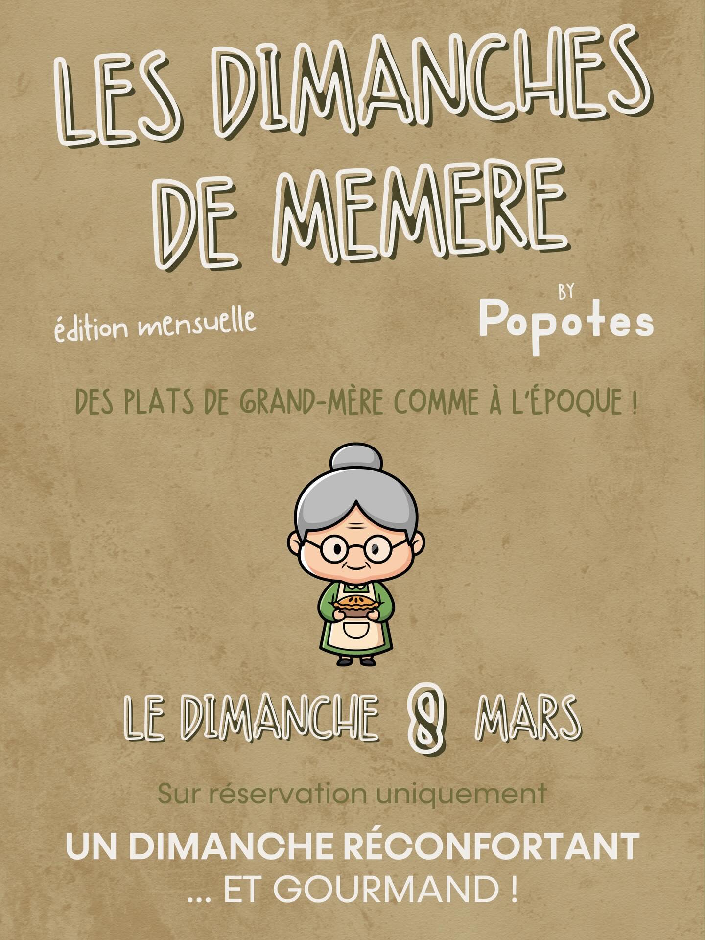 Popotes Facebook ad: Les dimanches de mémère by Popotes