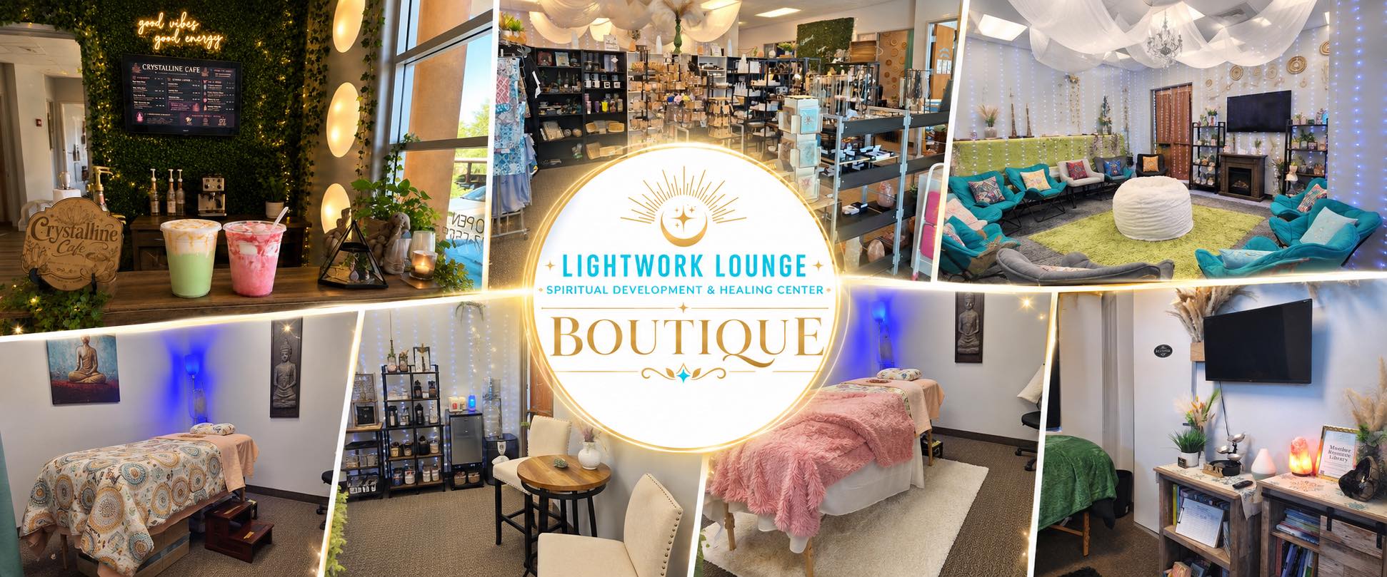 Lightwork Lounge: Spiritual Development & Healing Center Facebook ad: Come visit us!