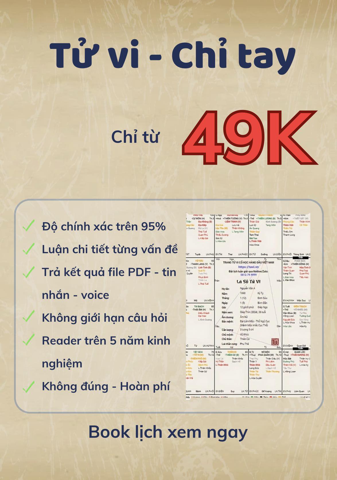 Góc Tử vi - Chỉ tay Facebook ad: GIẢI MÃ CHI TIẾT VẬN MỆNH BẠN, CHỈ…