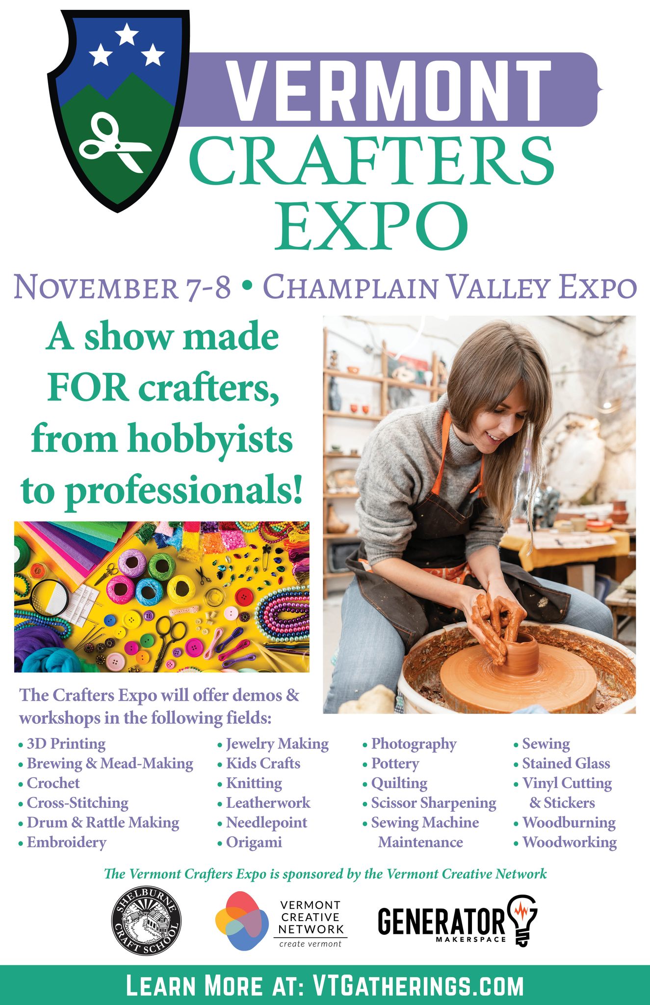 Vermont Gatherings Facebook ad: Vermont Crafters Expo | Seven Days Tickets