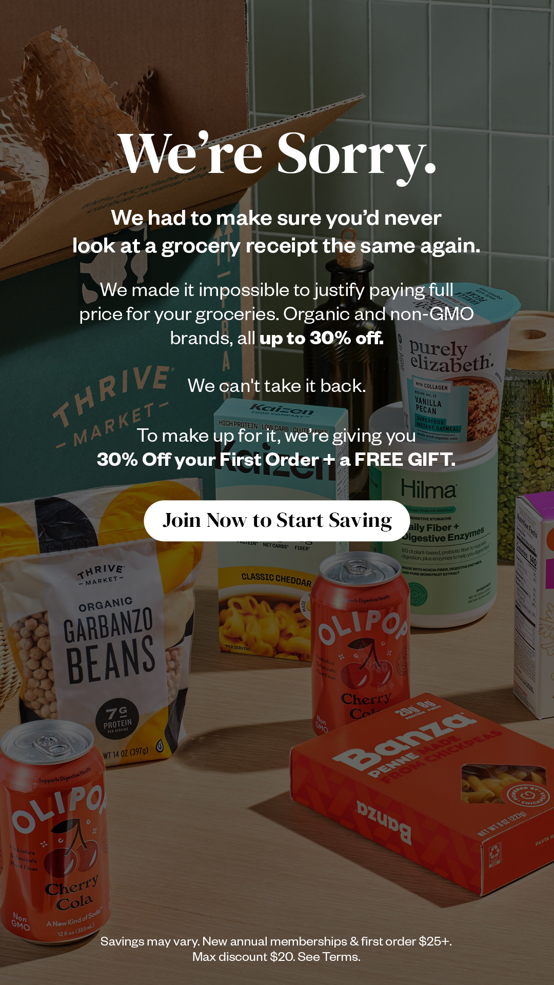 Thrive Market Facebook ad