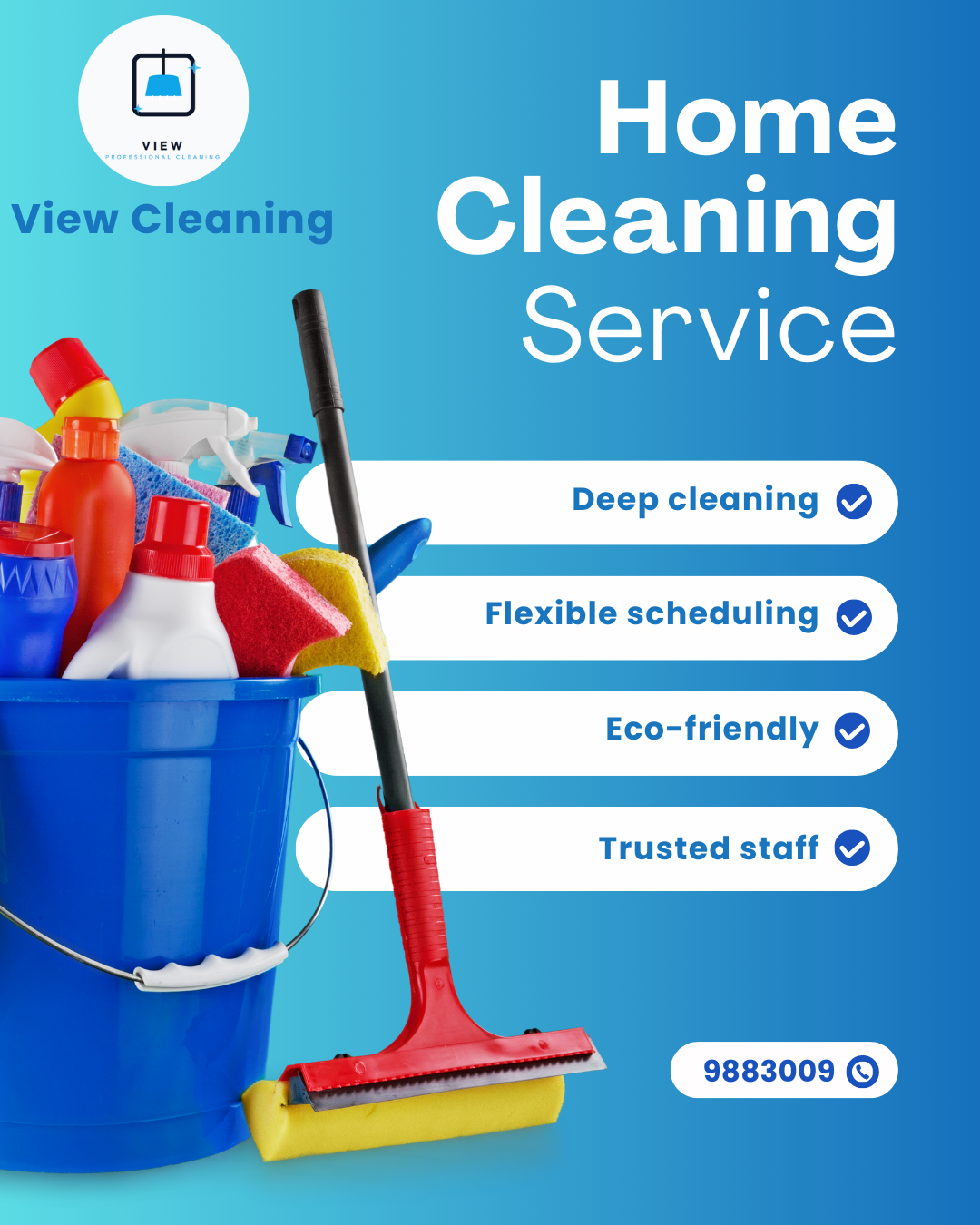 View Cleaning Facebook ad: Connect with View Cleaning