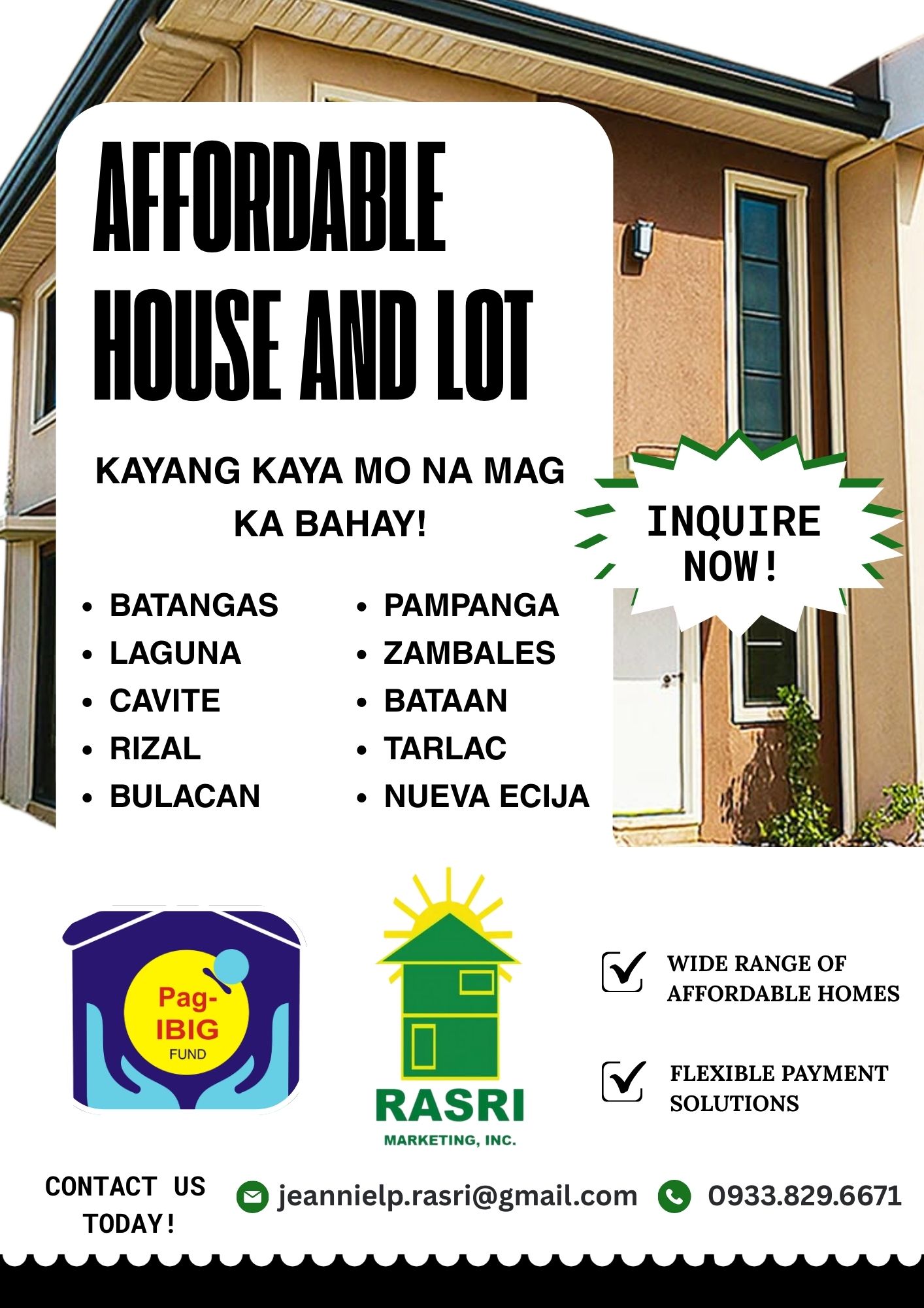 RASRI Marketing - North Facebook ad: Pangarap mo bang magkaroon ng sariling bahay?