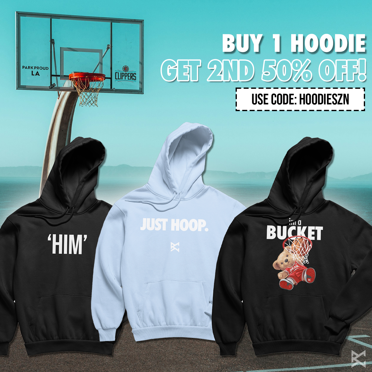 Bucket Culture Facebook ad: BOGO 50% OFF!