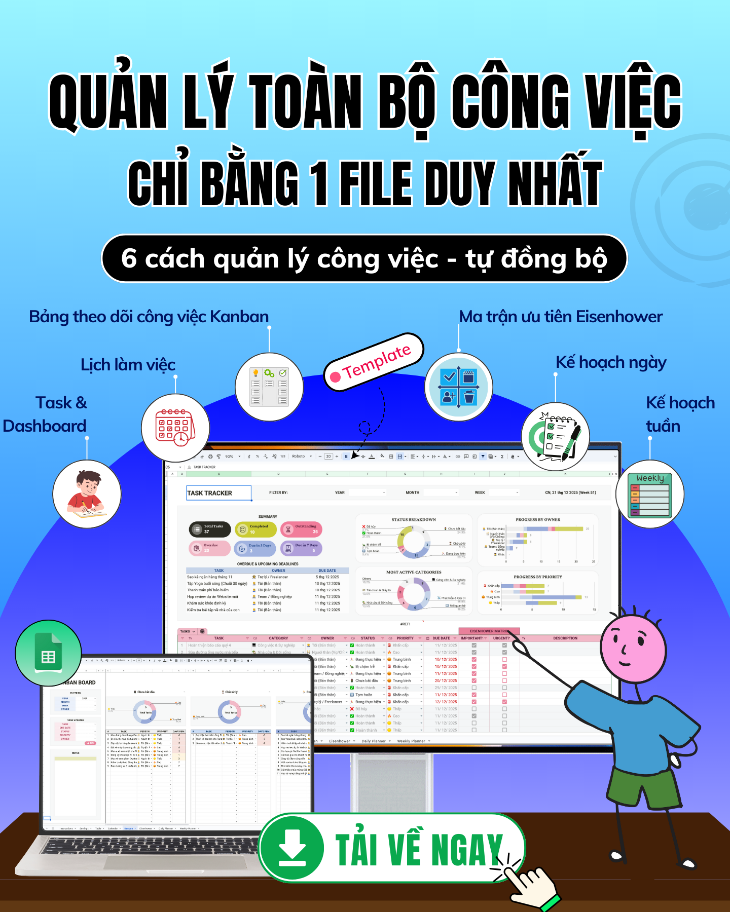 X10 - Quản Lý Tinh Gọn Facebook ad: Quản lý công việc thông minh với Google Sheet