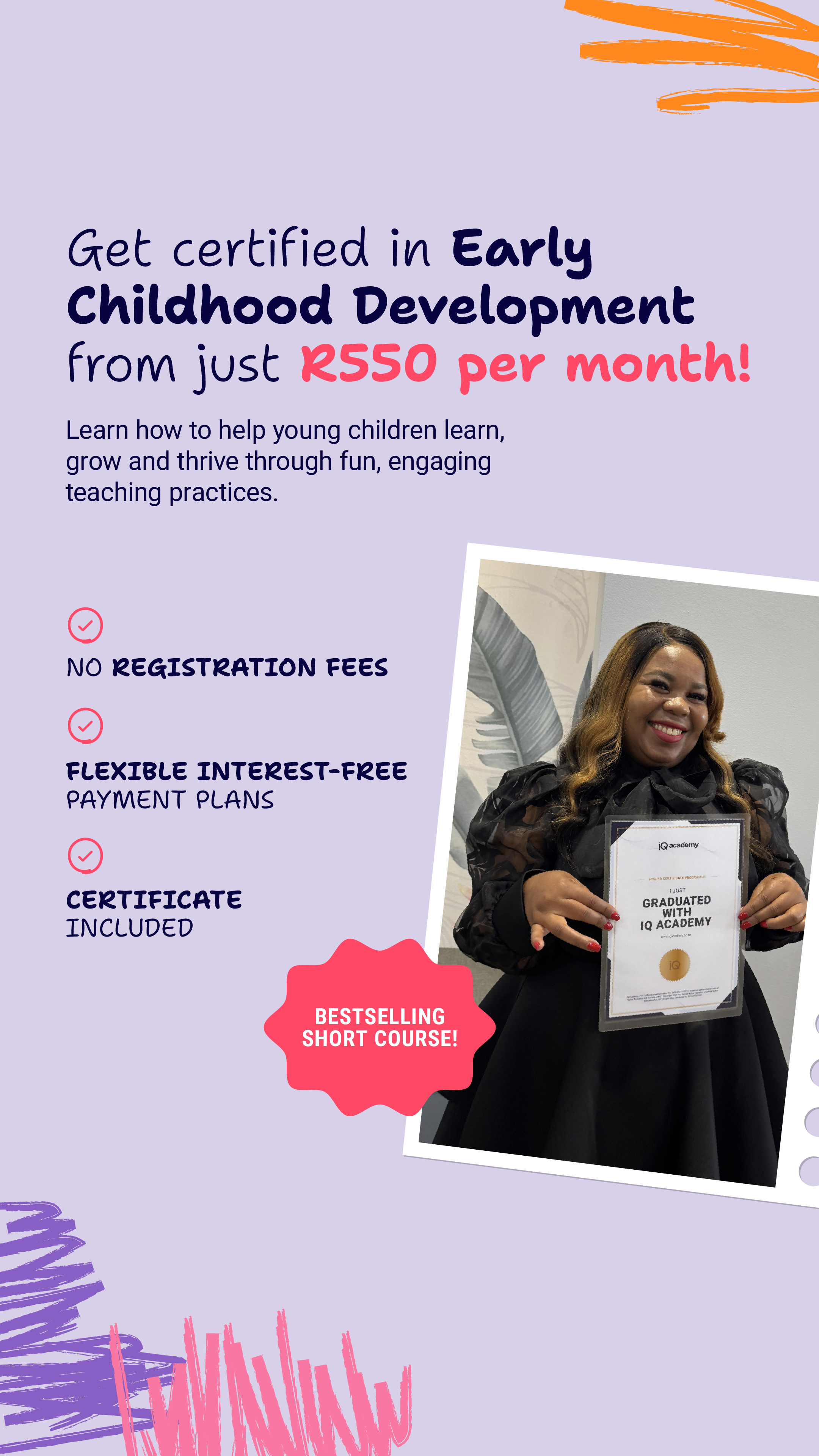 IQ Academy Facebook ad: SA’s most affordable Early Childhood Development Short…