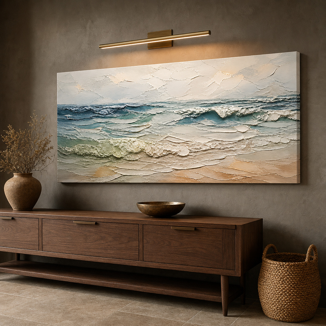 Tailored Canvases - Personalized Art Facebook ad: Serene Horizon Waves | Made in the USA | Ships Fast
