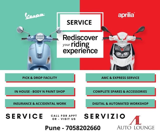AutoLounge - Vespa & Aprilia Facebook ad: Vespa & Aprilia Dealer, Pune