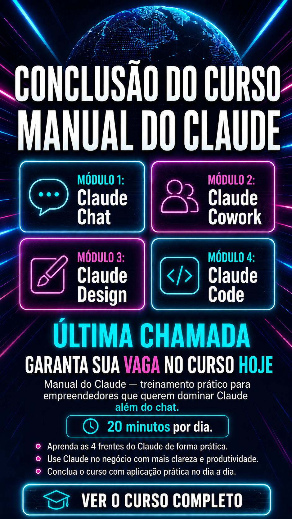 Mariana Torres Facebook ad: O Claude tem 4 frentes. Você usa 1.