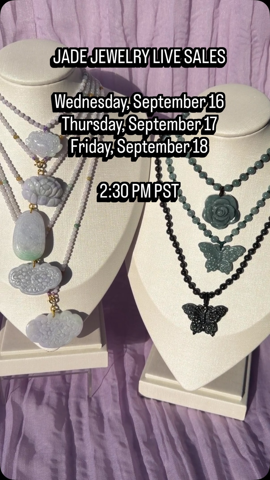 Crystal Heaven Facebook ad: JADE JEWELRY LIVE SALES