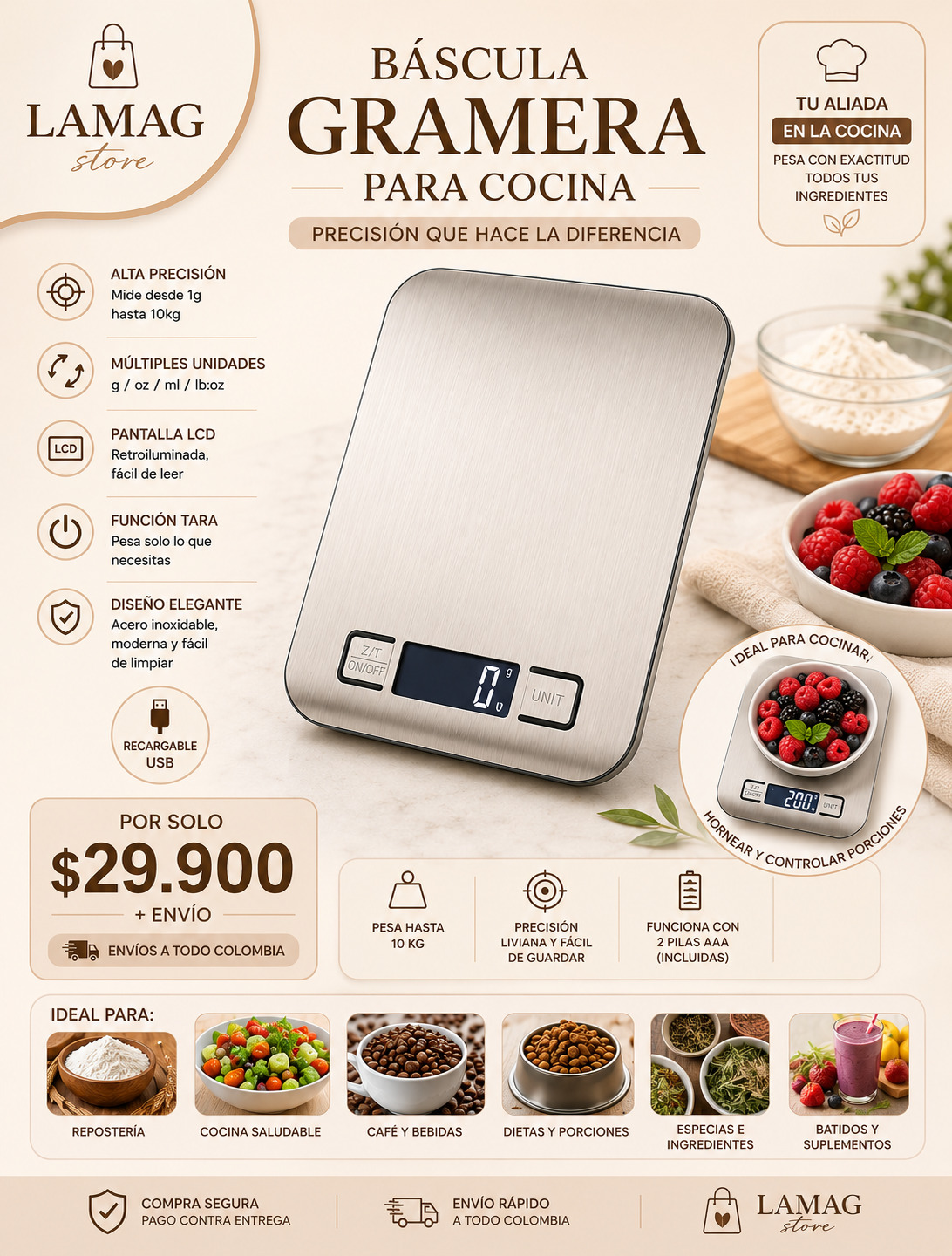 Lamag.col Facebook ad: ¿Quieres preparar tus recetas con mayor precisión y…