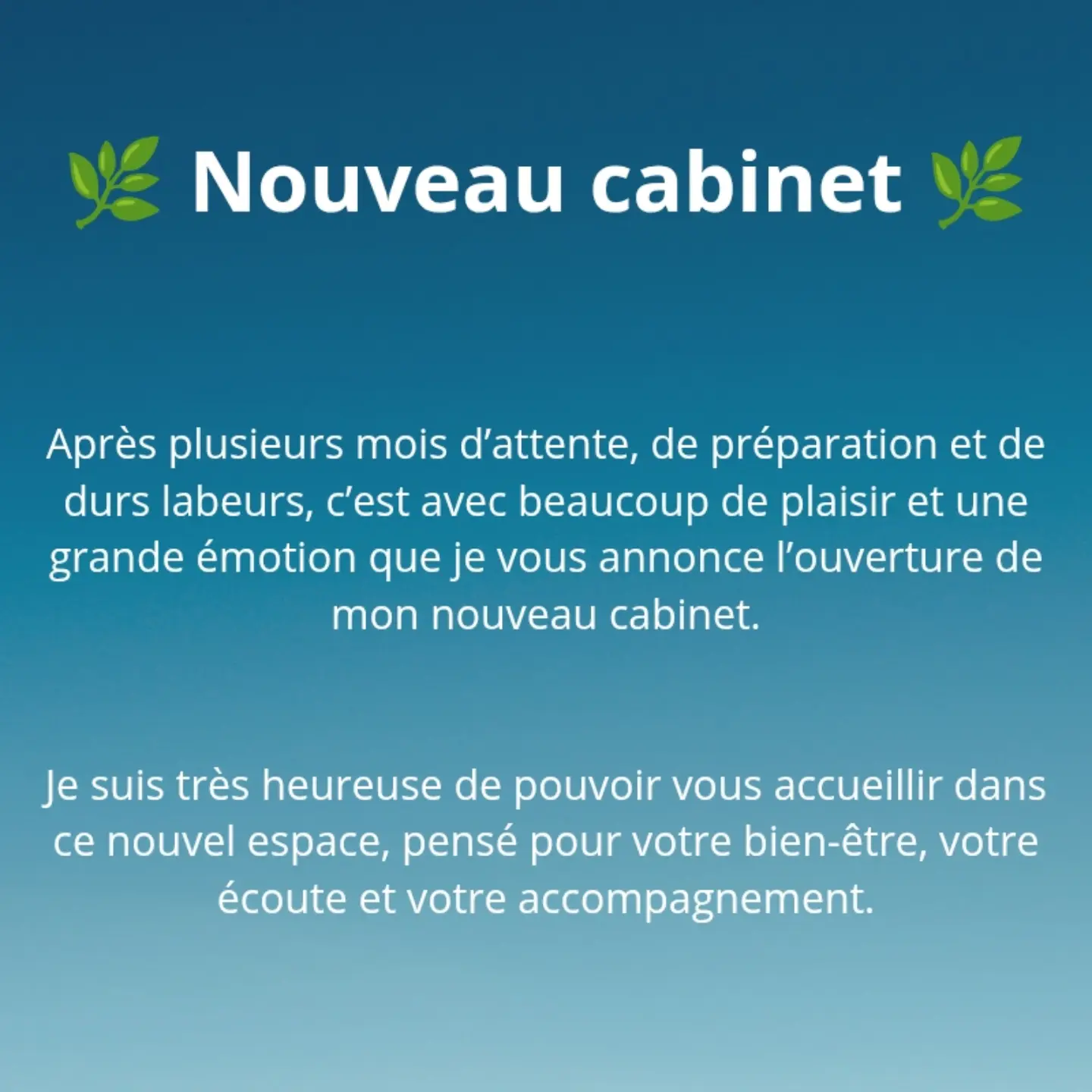 Gaëlle - Hypnothérapie Facebook ad: Déménagement de votre cabinet d'hypnothérapie à…