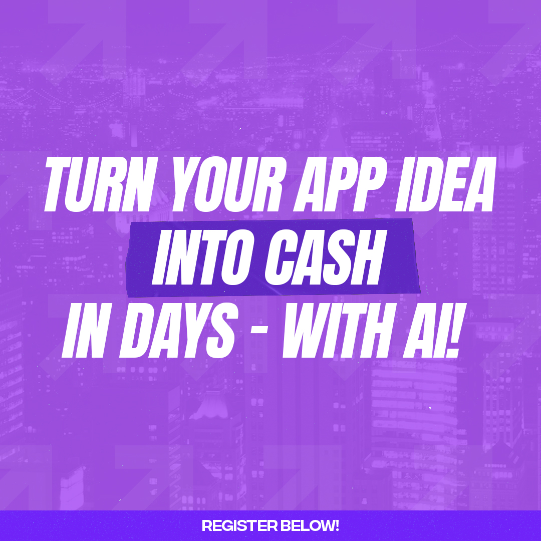 Justin Burns Facebook ad: Build Your First App with AI - Join My FREE Virtual Summit