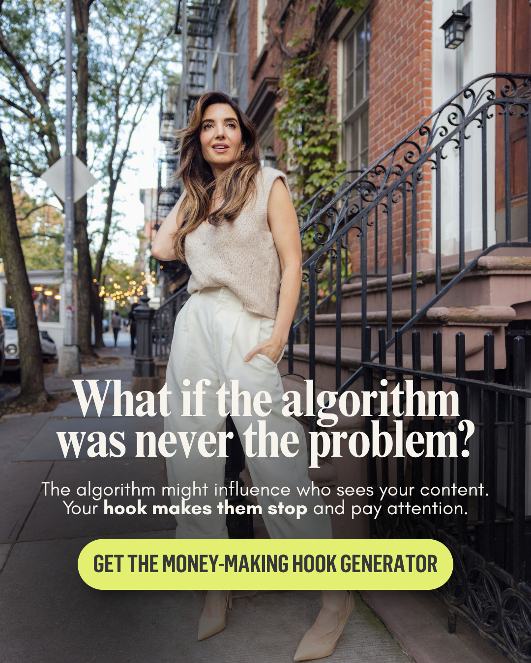 Marie Forleo Facebook ad: Make more sales with strong hooks!