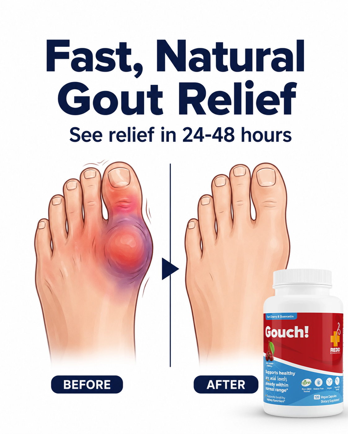 Redd Remedies Facebook ad: I've had gout for 12 years.