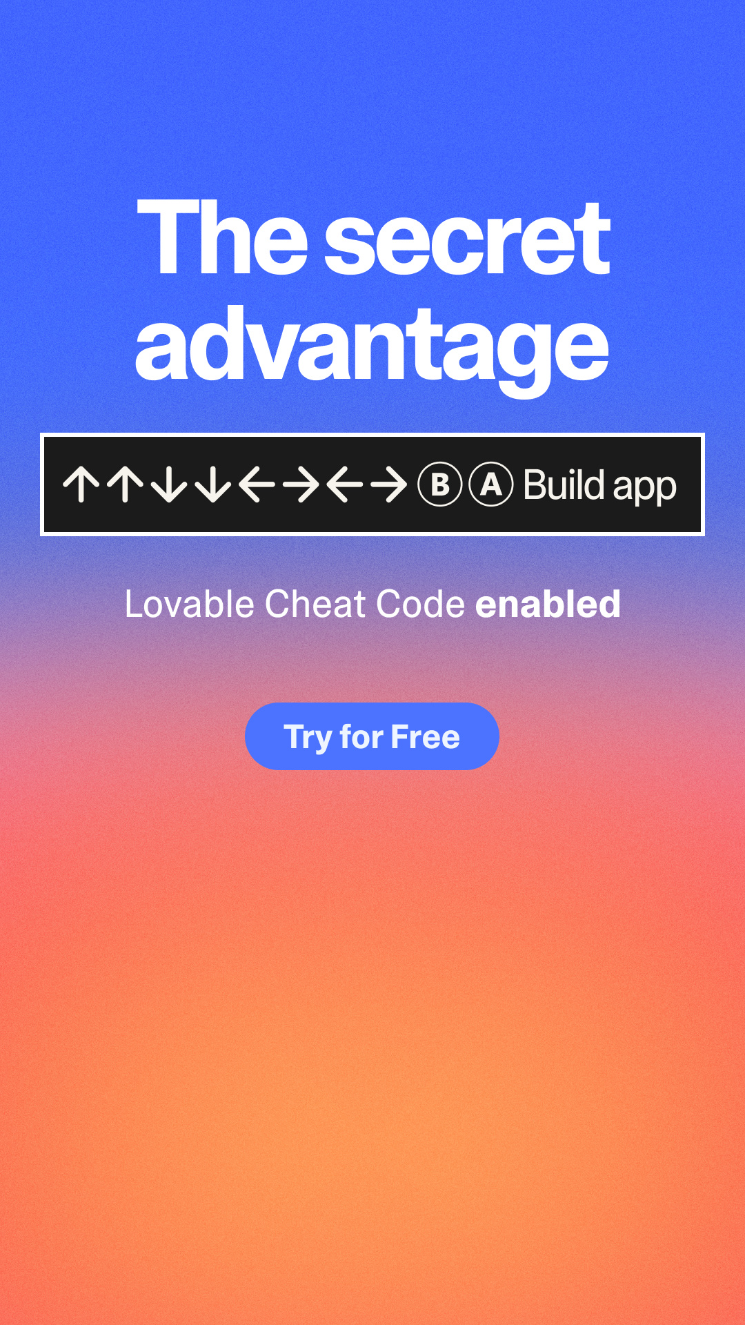 Lovable.dev Facebook ad