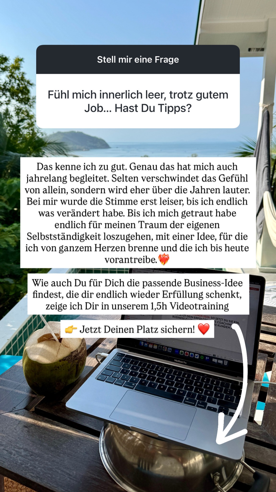 Isleofmind_academy Facebook ad: Kostenloser Videokurs: Deine Business-Idee für 2026