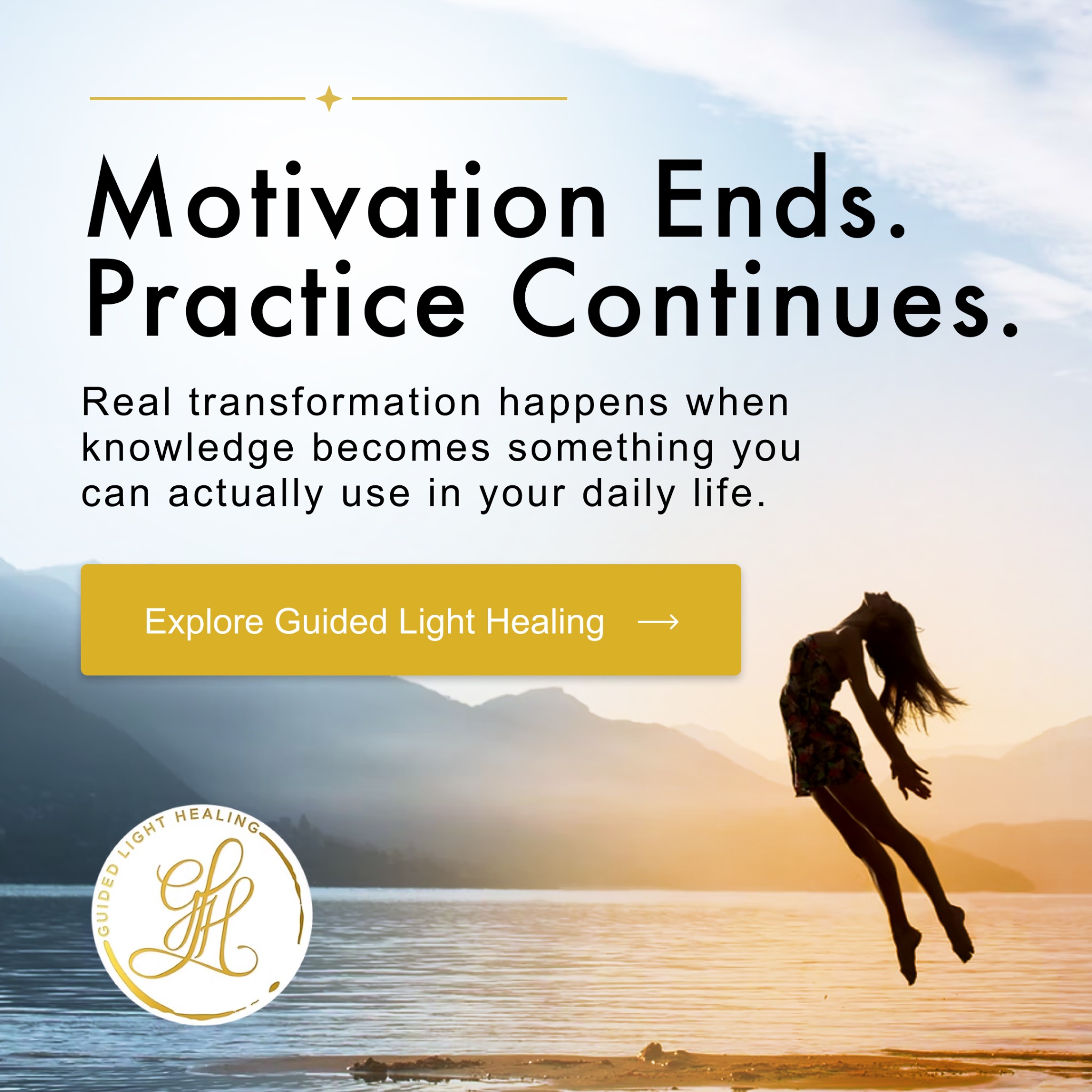 Guided Light Healing Facebook ad: Healing Starts Within
