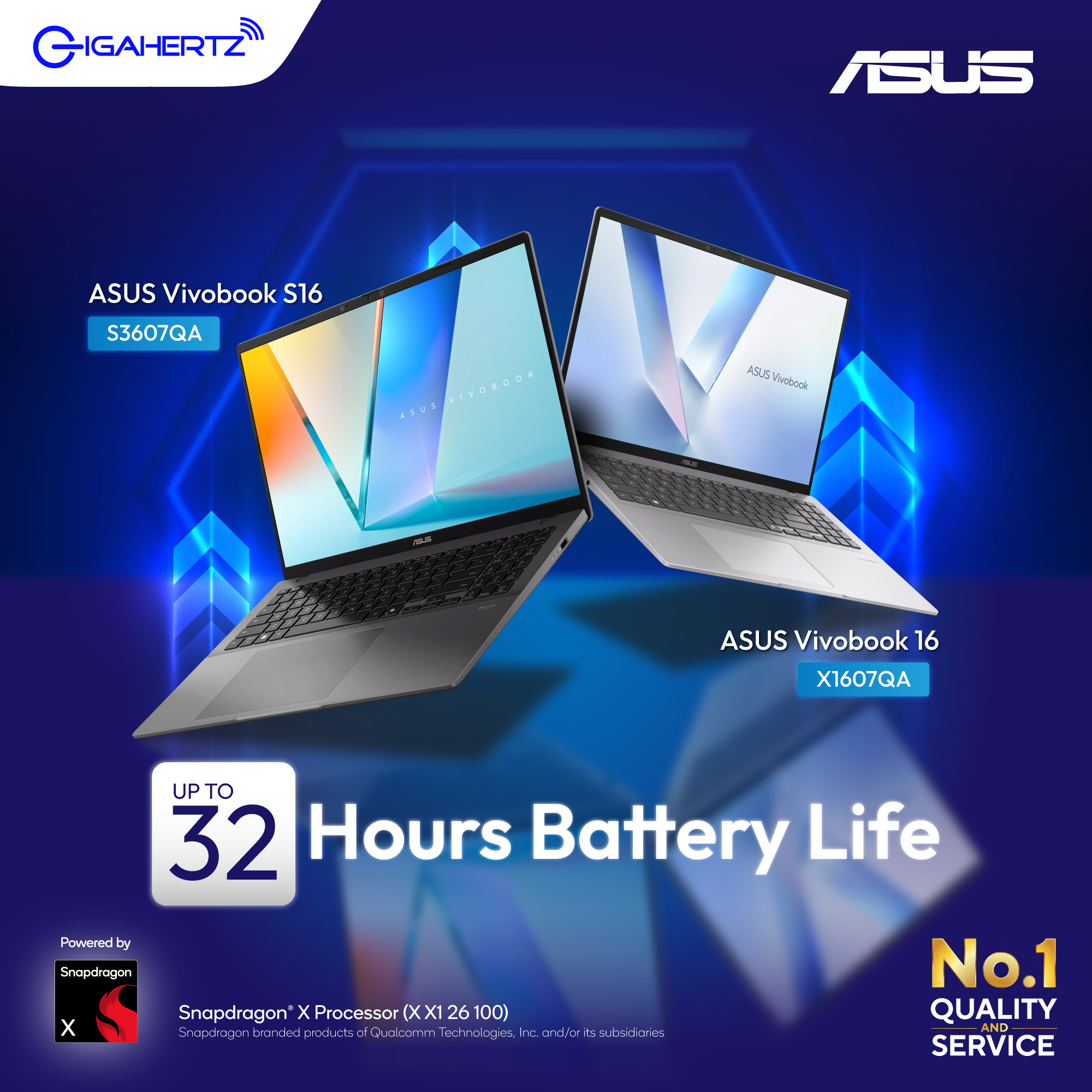 ASUS Facebook ad: Choose Your Perfect Powerhouse (all with amazing battery…