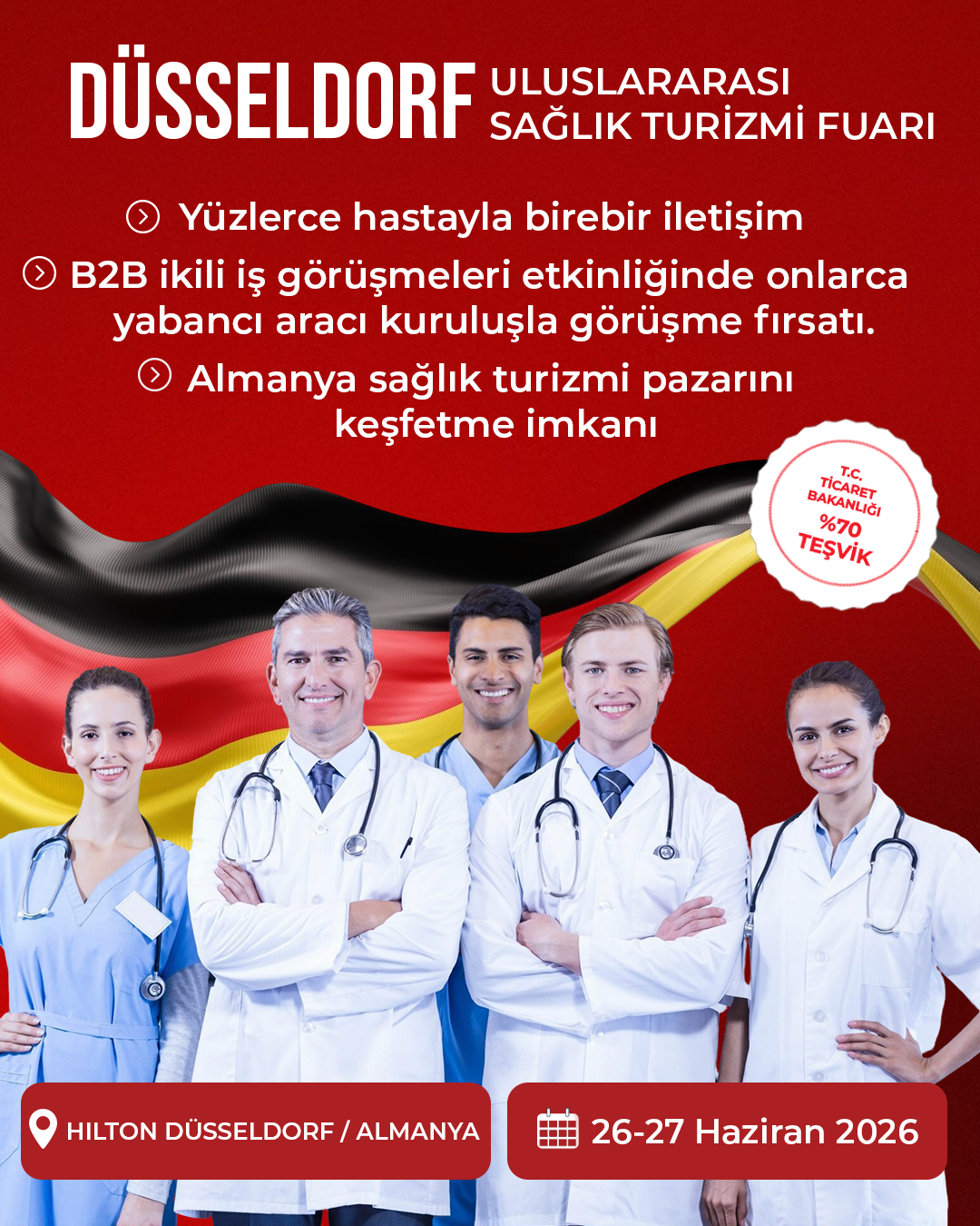 Health Tourism Expos Facebook ad: Düsseldorf Uluslararası Sağlık Turizmi Fuarı