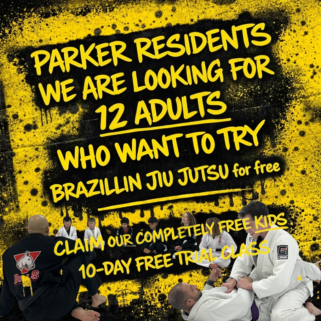 Bulls Brazilian Jiu Jitsu Facebook ad: 10-DAY FREE TRIAL for ADULTS