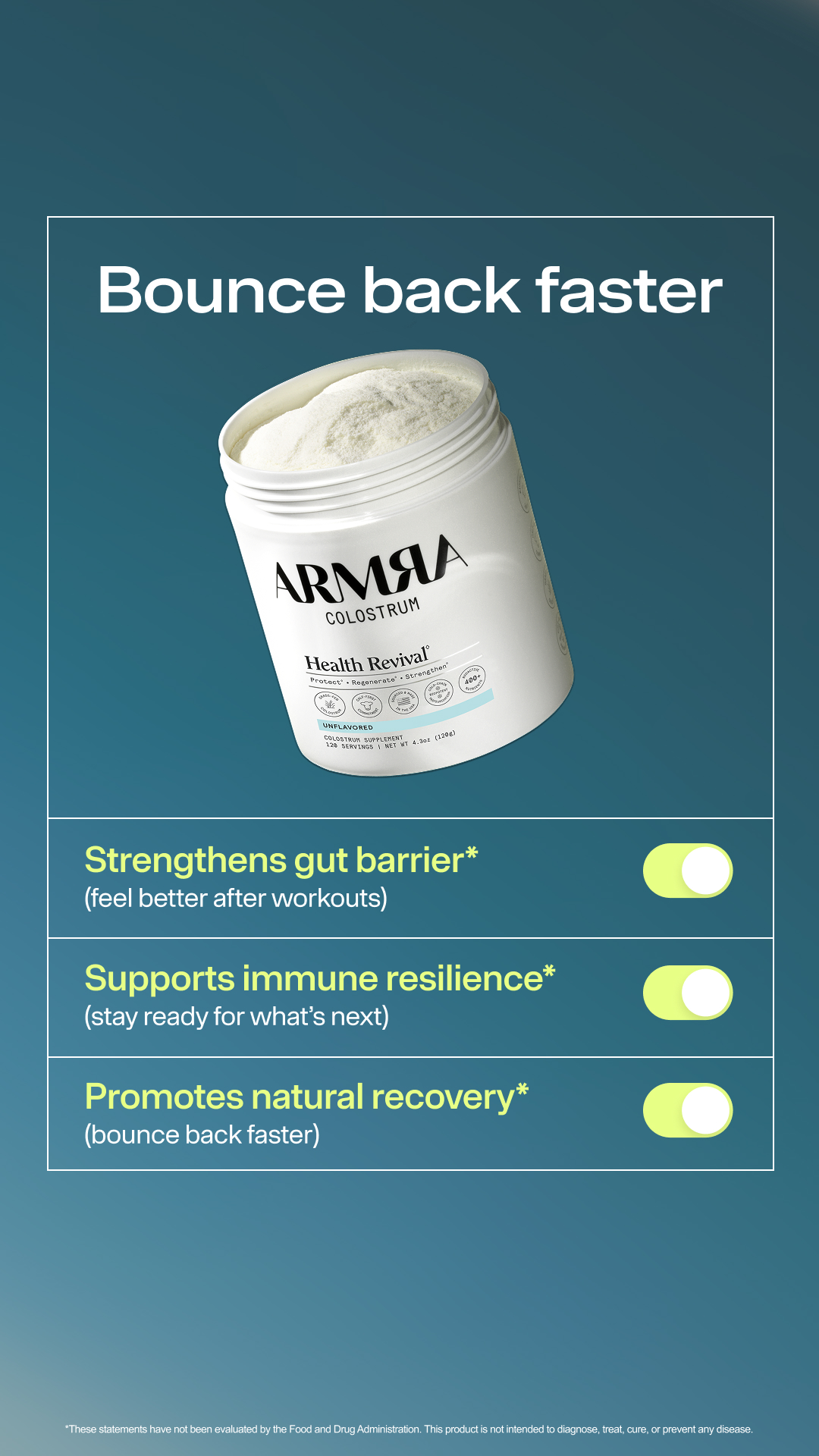 ARMRA Facebook ad