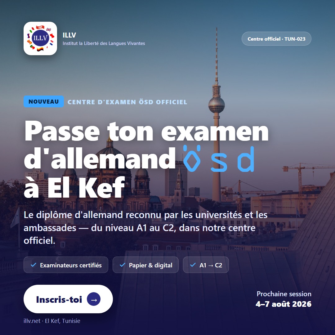 ILLV Facebook ad: ÖSD Exam Platform