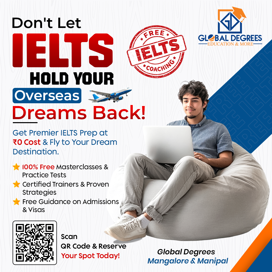 Global Degrees Facebook ad: FREE IELTS Coaching for Study Abroad