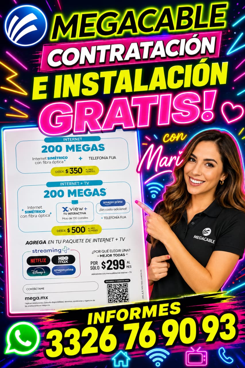 MEGACABLE Facebook ad from May 20, 2026