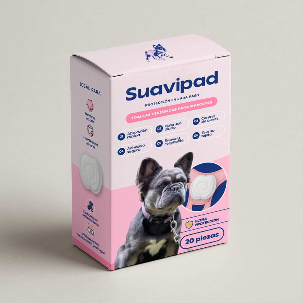 Suavipad Facebook ad: Toallas Higiénicas Absorbentes para perras y perros…