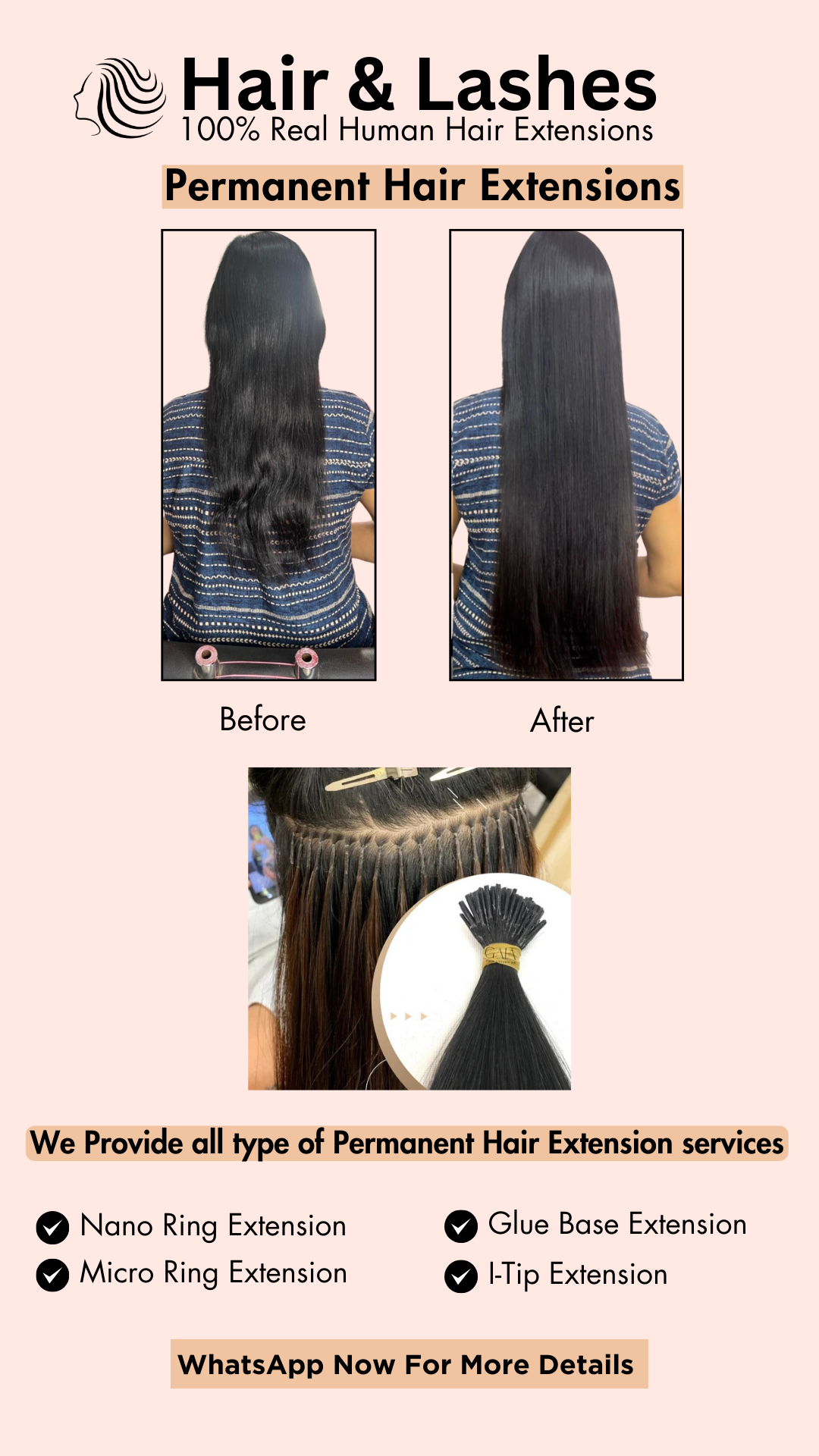 Hair and Lashes Studio Facebook ad